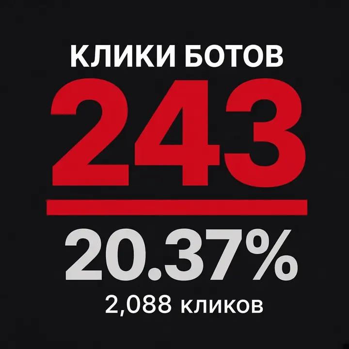 243 bot clicks caught, 20.37 percent of clicks