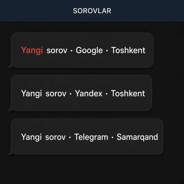 New leads from Google, Yandex and Telegram