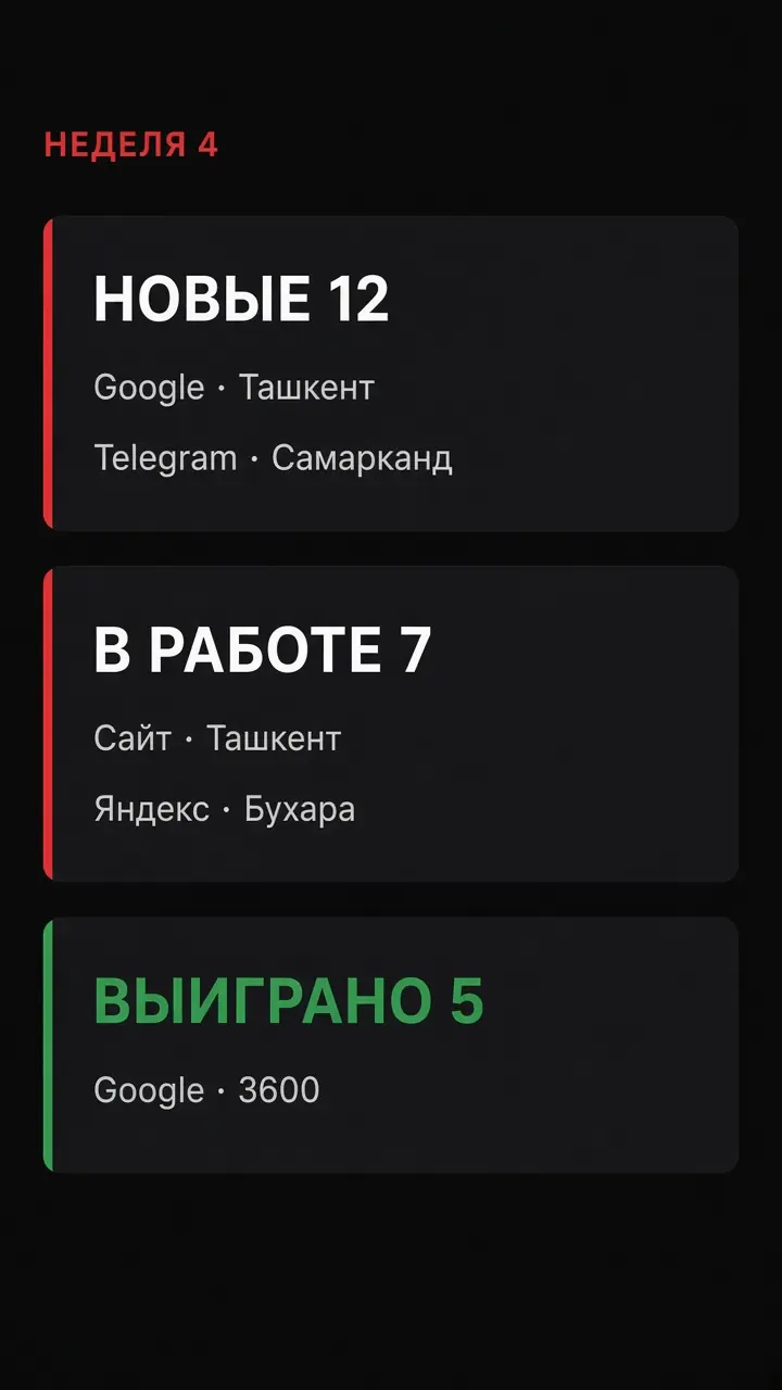 Week 4: leads in one pipeline